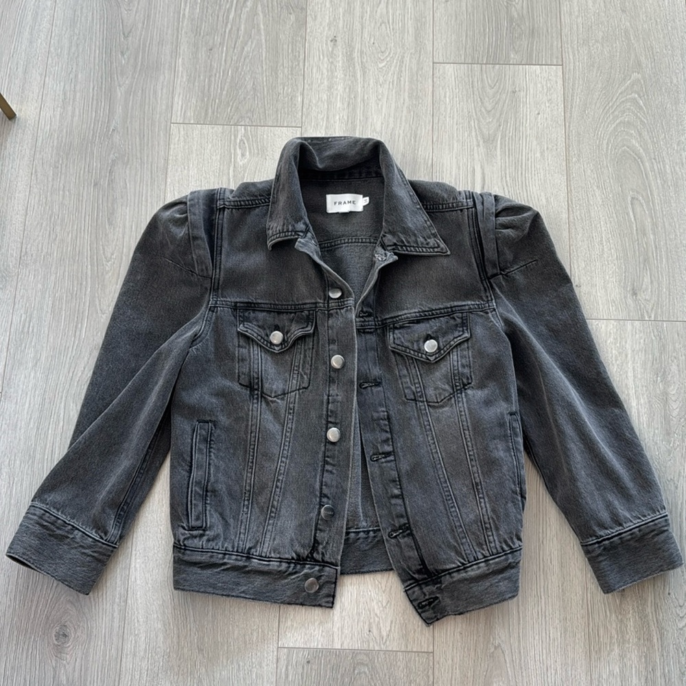Frame princess sleeve black/grey Denim jacket